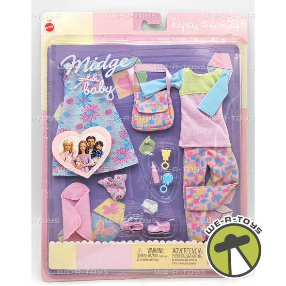 Barbie Happy Family Midge & Baby Fashion Set In Pastel Colors 2002 Mattel 47629