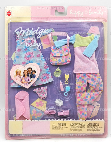 Barbie Happy Family Midge & Baby Fashion Set In Pastel Colors 2002 Mattel 47629