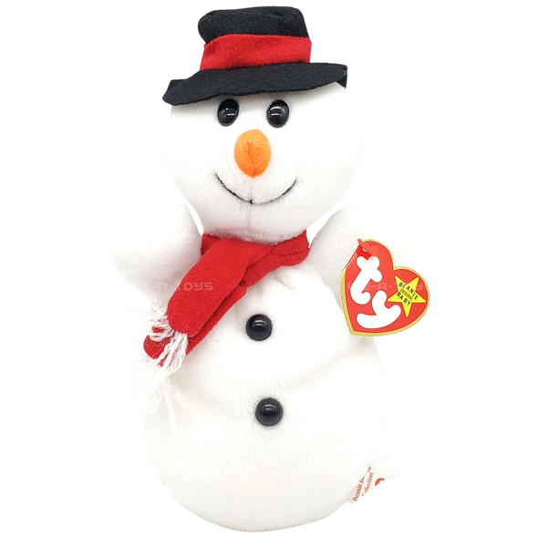 Ty Beanie Babies Snowball the Snowman Christmas Plush 1996