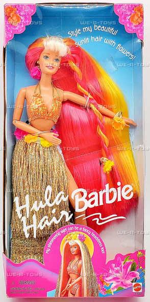 Hula Hair Pink and Gold Barbie Doll 1996 Mattel 17047