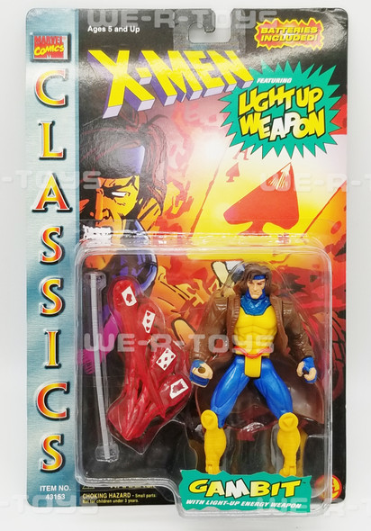 Marvel Comics Classics Gambit Action Figure X-Men Light Up Weapon No. 43153 NRFP