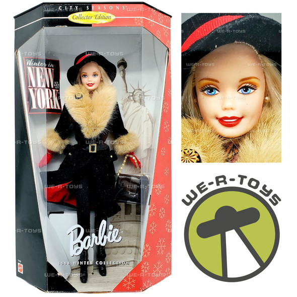 Winter in New York Barbie City Seasons Collector Edition Doll 1997 Mattel 19429