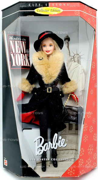 Winter in New York Barbie City Seasons Collector Edition Doll 1997 Mattel 19429