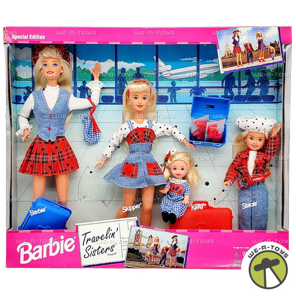 Barbie Travelin' Sisters Playset with Skipper Kelly and Stacie 1995 Mattel 14073