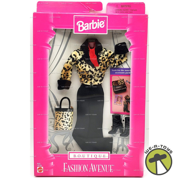 Barbie Fashion Avenue Boutique #18126 Animal Print Jacket Black Trousers