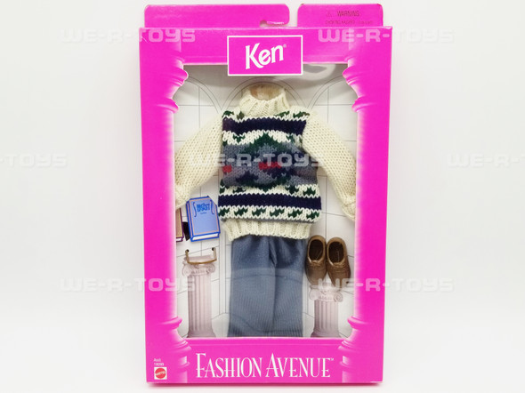 Barbie Fashion Avenue #18099 Ken Fashions Outfit Knit Printed Sweater & Corduroy