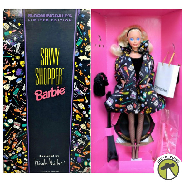 Savvy Shopper Barbie Doll Bloomingdale's Limited Edition by Nicole Miller 1994
