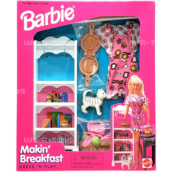 Barbie Makin' Breakfast Dress 'N Play Playset 1997 Mattel 68658