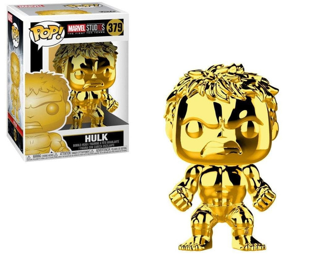 Marvel Avengers Gold Hulk Bobble-Head First 10 Years Funko Pop 379 NRFB