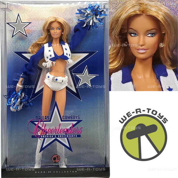 Dallas Cowboys Cheerleaders Barbie Blonde Doll Pink Label 2007 Mattel M2316