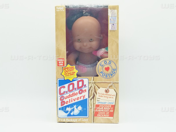 C.O.D. Cuddle on Delivery Baby Doll 1996 African American TYCO No. 1702-3 NRFB