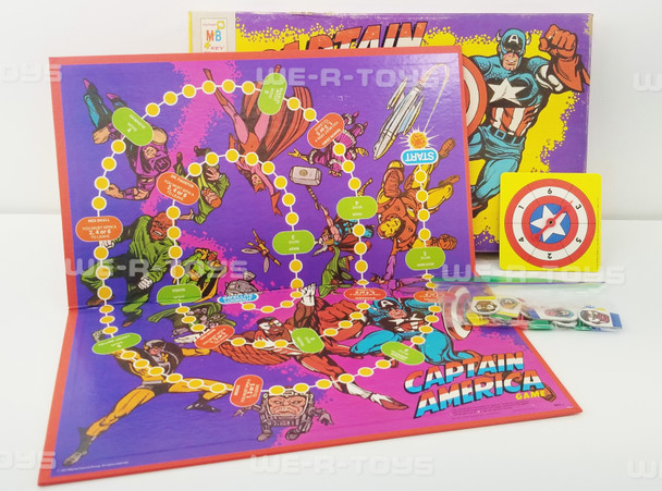 Captain America Board Game Featuring the Flacon & the Avengers Milton Bradley