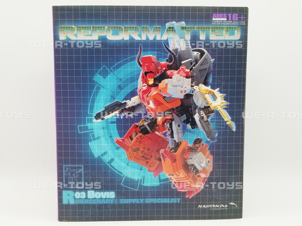 Mastermind Creations Reformatted R03 Bovis Mercenary Transforming Robot NRFB