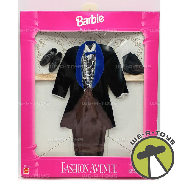 Barbie Ken Doll Fashion Black Tuxedo Suit Set Fashion Avenue 1995 Mattel 14678