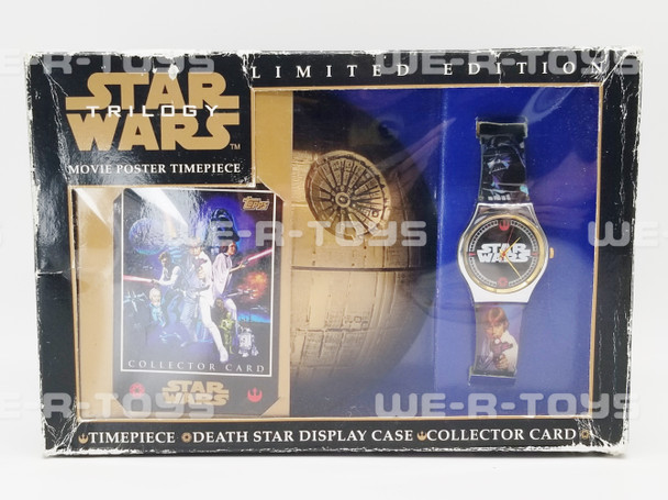 Star Wars Movie Poster Timepiece Watch with Death Star Display Case & Card 46251