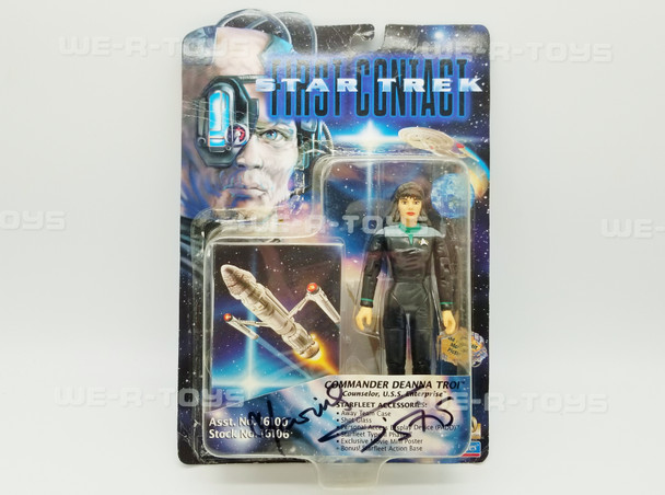Star Trek First Contact Commander Deanna Troi Autographed Action Figure NRFP