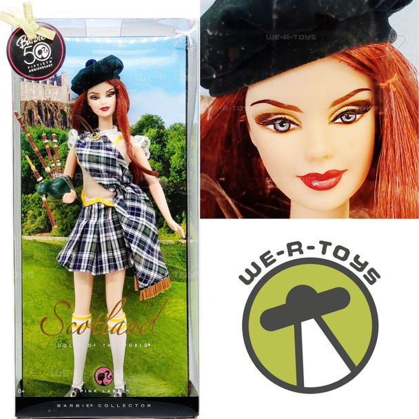 Barbie Dolls of the World Scotland Doll Pink Label 2008 Mattel N4973 NEW