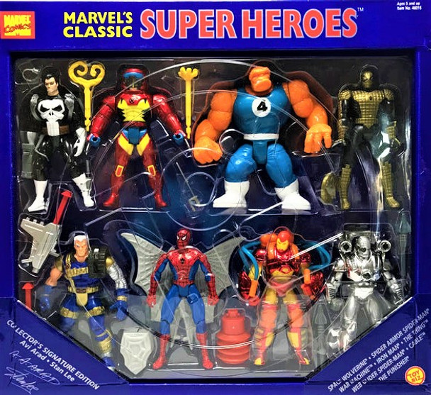 1996 Toy Biz Marvel's Classic Super Heroes 8 Action Figure Set Signature Edition