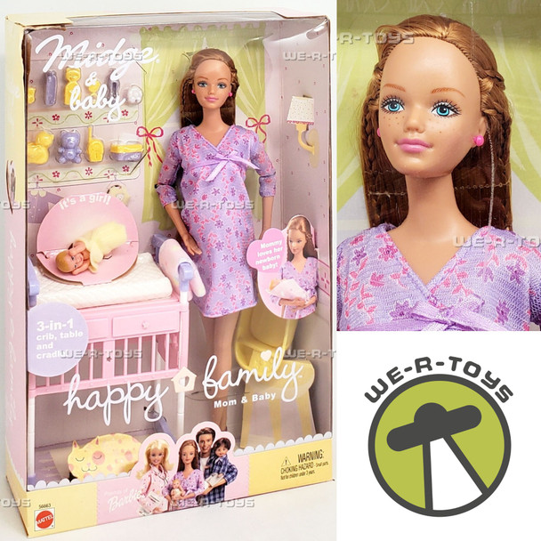 Barbie Happy Family Pregnant Midge and Baby Set 2002 Mattel No. 56663
