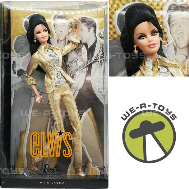 Barbie as Elvis Presley in Gold Suit Doll Pink Label 2010 Mattel T7907