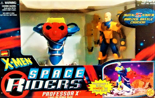Marvel 1997 X-Men Space Riders Professor X Action Figure and Light-Up Space Sled Toy Biz