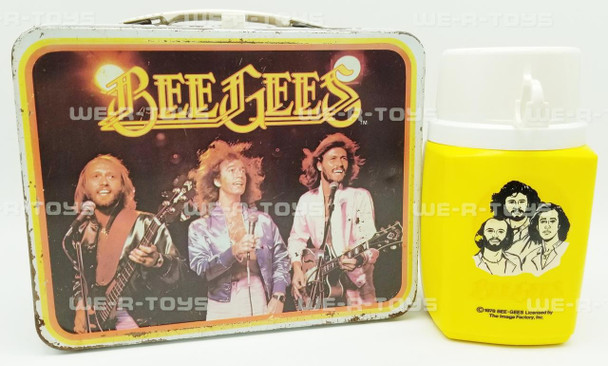 Bee-Gees Tin Metal Lunchbox and Thermos Cup 1978 Image Factory Maurice Gibb USED