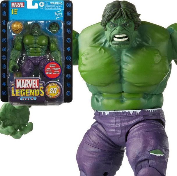 Marvel Legends 20th Anniversary Retro Hulk 6-Inch Action Figure by Hasbro