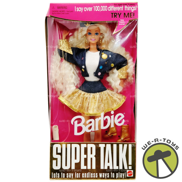 Barbie Super Talk! Doll Lots to Say, Endless Ways to Play 1995 Mattel 14308 NRFB