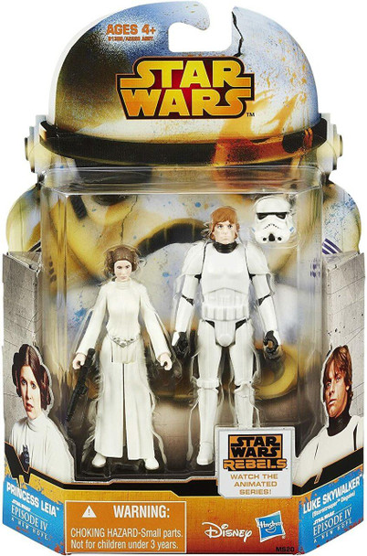 Star Wars Mission Series MS20 Luke Skywalker and Princess Leia Action Figure Set