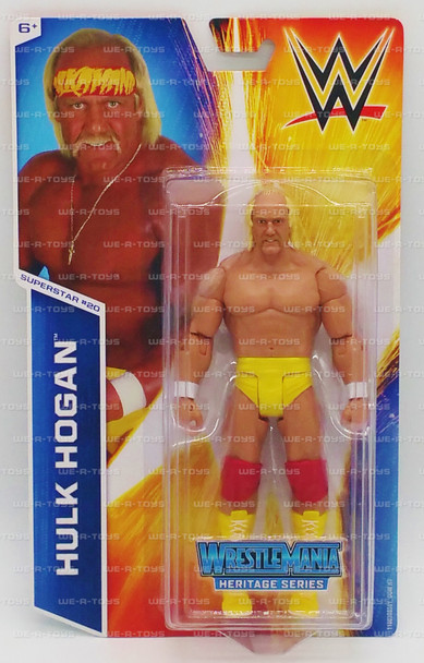 WWE Hulk Hogan Superstar #20 Wrestle Mania Heritage Series 9562 Mattel 2014 MOC
