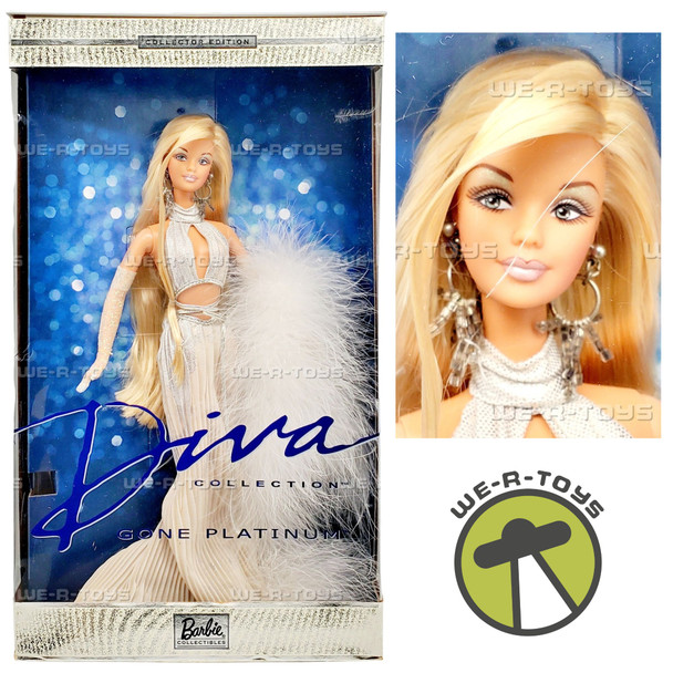 Diva Gone Platinum Barbie Collector Edition Doll 2001 Mattel 52739