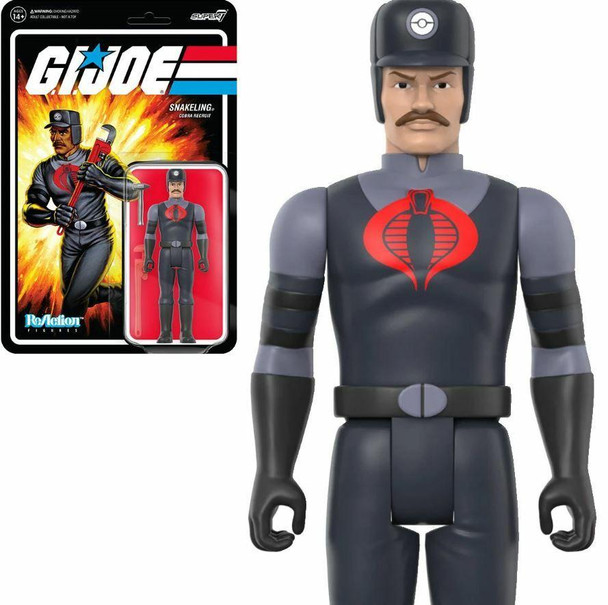 GI Joe Cobra Snakeling Factory Worker Mustache Tan 3 3/4 in ReAction Figure PREORDER - Expected Ship Date August 1, 2022