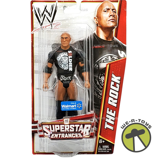 WWE Superstar Entrances The Rock Action Figure Wal-Mart Exclusive Mattel #BGM79