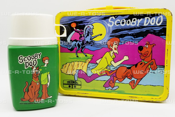 Scooby-Doo Tin Metal Lunchbox and Thermos 1973 Hanna-Barbera Productions USED