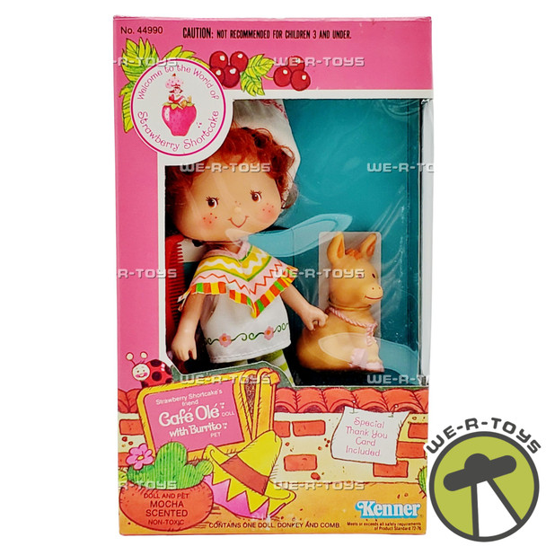 Strawberry Shortcake Cafe Ole Doll with Burrito Pet 1982 Kenner No. 44990