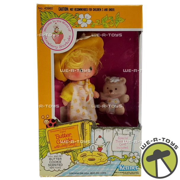 Strawberry Shortcake Butter Cookie Doll with Jelly Bear Pet 1982 Kenner 43960