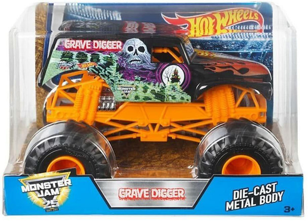 Hot Wheels Monster Jam Grave Digger 25th Anniversary Die Cast Body Truck 2017