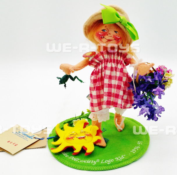 Annalee Mobilitee Dolls 1996-1997 Little Mae Flowers Logo Kid Wired Doll 9660
