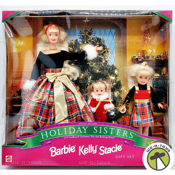 Holiday Sisters Barbie Kelly & Stacie Doll Giftset 1998 Mattel 19809