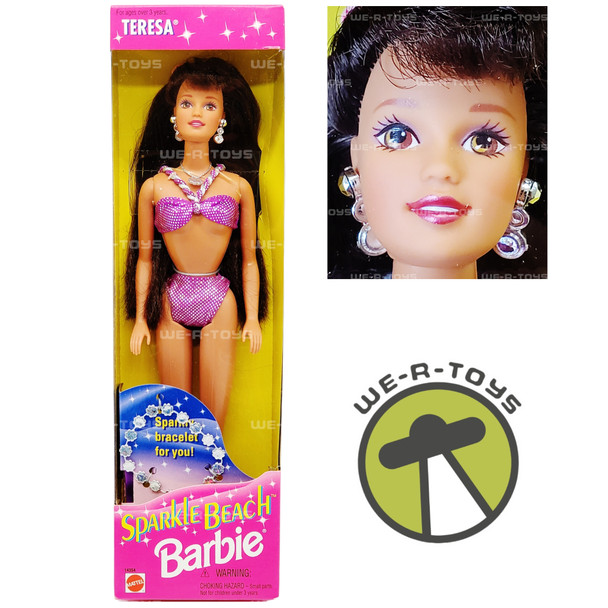 Barbie Sparkle Beach Teresa Doll Brunette 1995 Mattel 14354