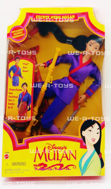 Disneys Mulan Secret Hero Mulan Doll Mattel 1997 No 18896 NRFB