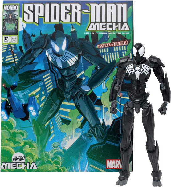 Marvels Spider-Man Mecha Symbiote Variant 10-Inch Action Figure Mondo Mecha