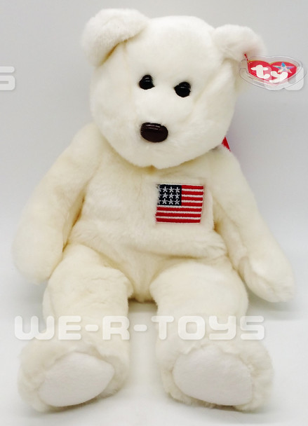 Ty Beanie Buddy Libearty the Bear Plush Toy 2000 With Tag NEW