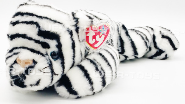 Ty Beanie Buddy White Tiger Plush Toy 2000 With Tag NEW