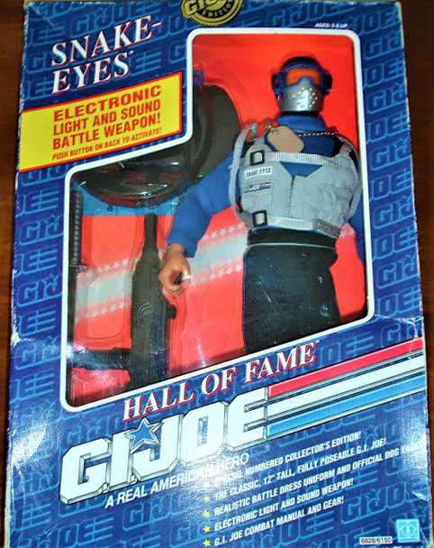 GI Joe 1991 GI Joe Hall of Fame Snake-Eyes 12 Action Figure Hasbro No 6828