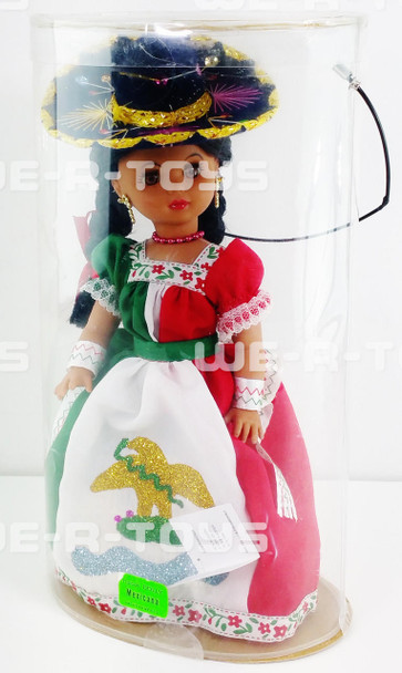 Unbranded Typical Dolly Mexican Flag Dress With Sombrero Doll Made in Mexico