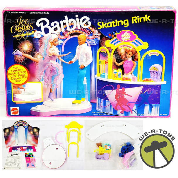 Barbie Ice Capades 50th Anniversary Skating Rink Playset Mattel 1990 #7457 USED