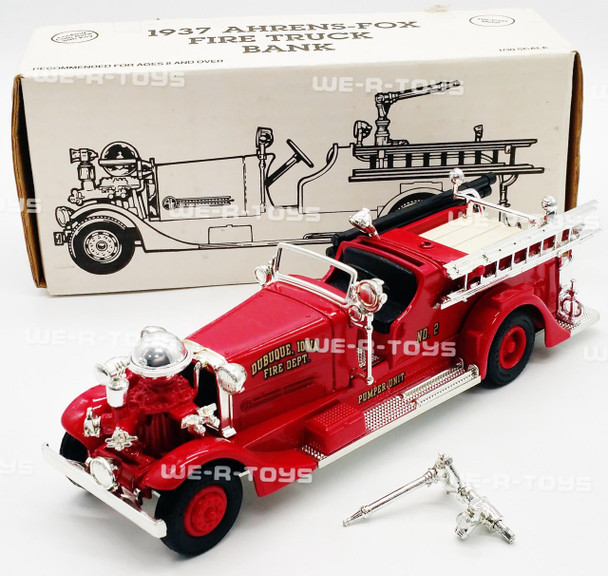 Ertl ERTL 1937 Die-Cast Ahrens-Fox Pumper Fire Truck Bank Vehicle 1992 No 9593 USED