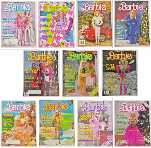 Barbie The Magazine for Girls Lot of 11 Magazines 1985 to 1987 Mattel USED