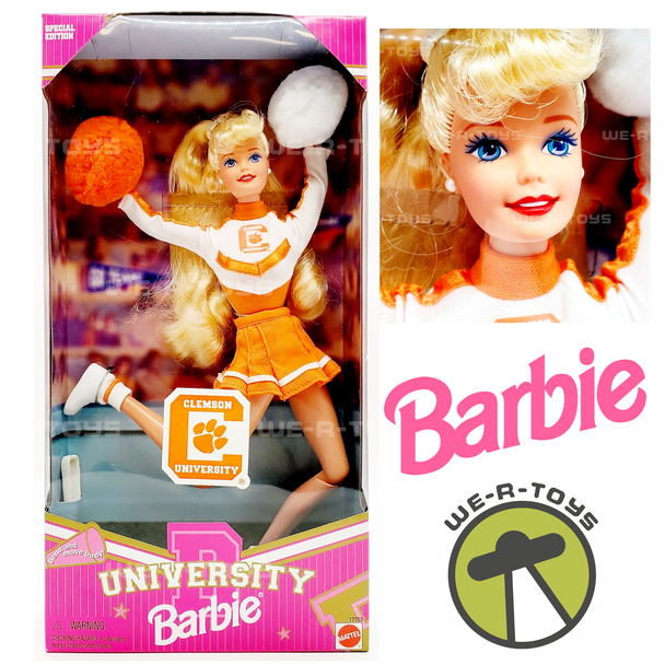 Barbie Clemson University Cheerleader Doll 1997 Mattel 17753